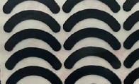 Curva preto PTFE Patins de rato Patas de rato Dimensão 43*8*0.8mm