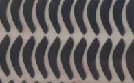 Curva preto PTFE Patins de rato Patas de rato Dimensão 43*8*0.8mm
