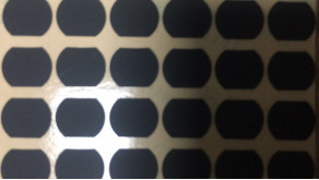 Tela revestida do silicone do filme de poliéster 0.3mm de Matte Black Irregular Shape Mylar