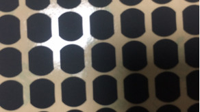 Tela revestida do silicone do filme de poliéster 0.3mm de Matte Black Irregular Shape Mylar