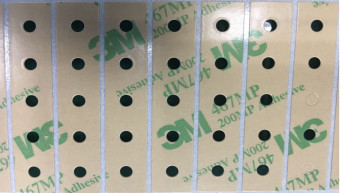 ASTM D3330 testou a etiqueta transparente de 3M 467 frente e verso claros da fita para teclados