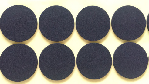 EVA Foam Diameter feita sob encomenda preta redonda D80*1.5mm 60 graus duramente em volta do coxim