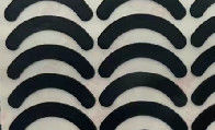 Curva preto PTFE Patins de rato Patas de rato Dimensão 43*8*0.8mm