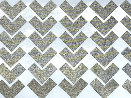 Pads de espuma condutora de proteção EMI em forma de V revestidos de ouro, auto-aderente pre-cortado Chevron Sponge Gasket