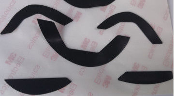 patins de alta temperatura escuros do deslize de 0.7mm Grey Mouse Feet PTFE UPE