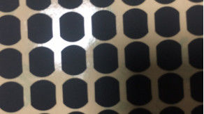Tela revestida do silicone do filme de poliéster 0.3mm de Matte Black Irregular Shape Mylar